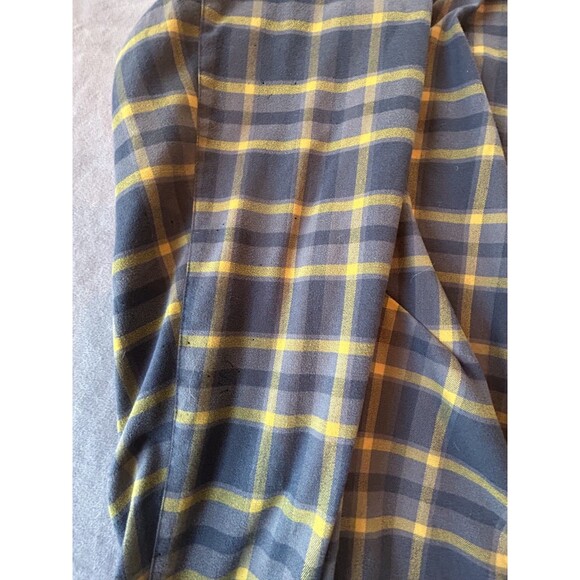 Magpul Industries Shirt Mens Large Gray Yellow Plaid Logger Flannel Snap Buttons - Picture 2 of 6